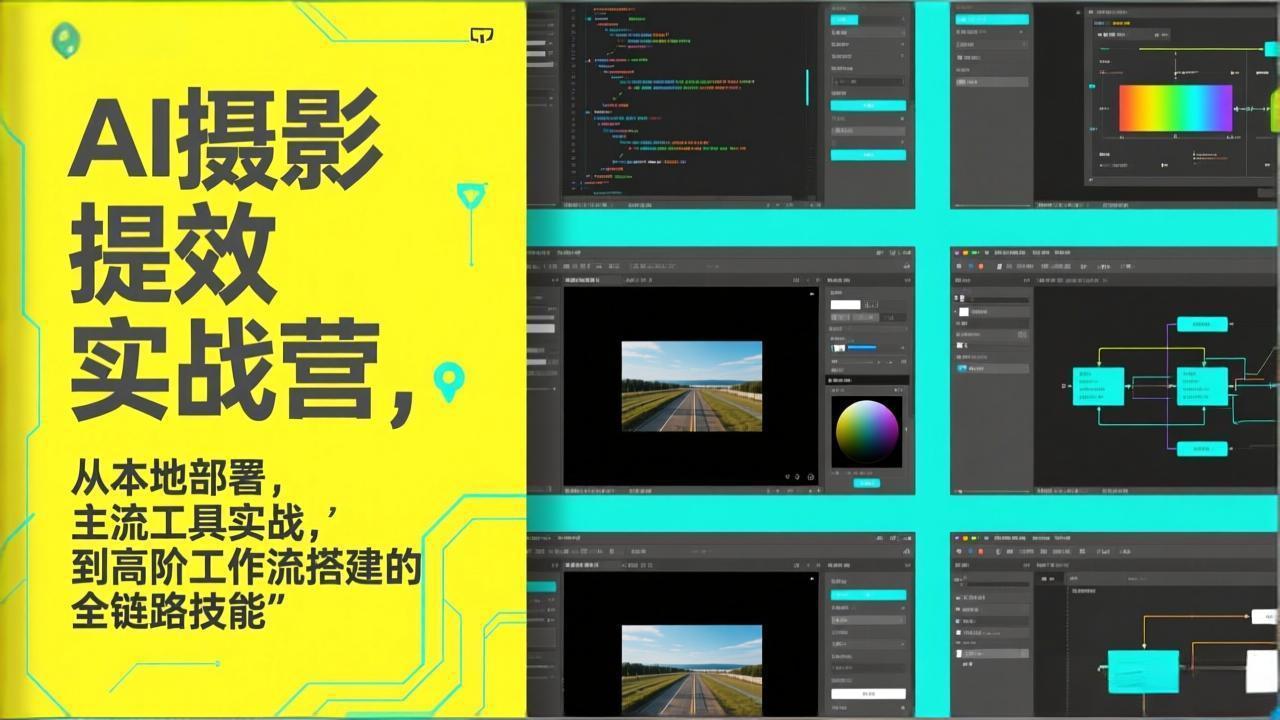 AI+摄影提效实战营，从本地部署，主流工具实战，到高阶工作流搭建的全链路技能-鑫源云网创
