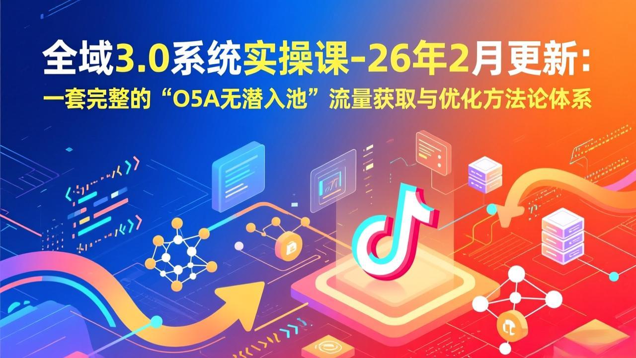 全域3.0系统实操课-26年2月更新：一套完整的“O5A无潜入池”流量获取与优化方法论体系-鑫源云网创