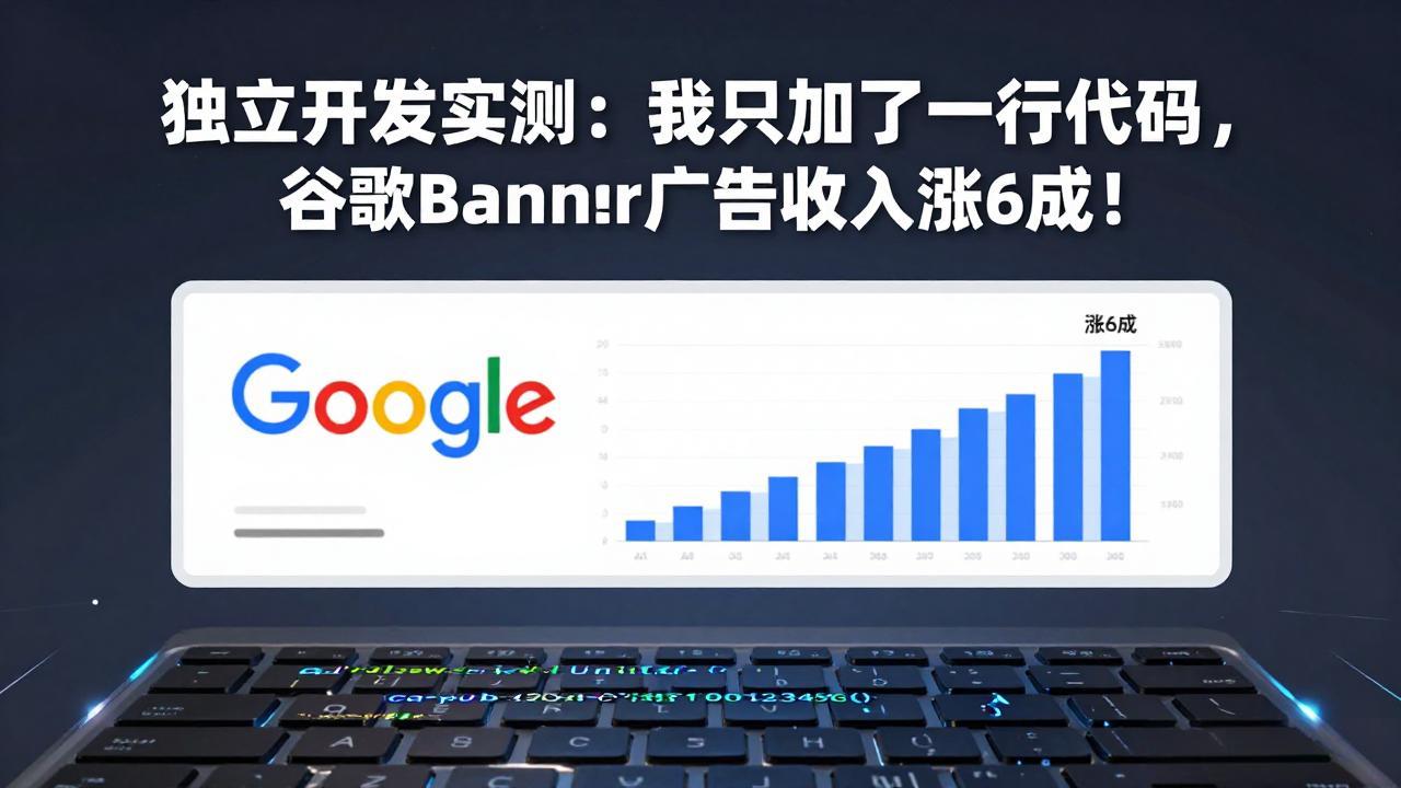 付费文章:独立开发实测:我只加了一行代码,谷歌Banner广告收入涨6成!-鑫源云网创