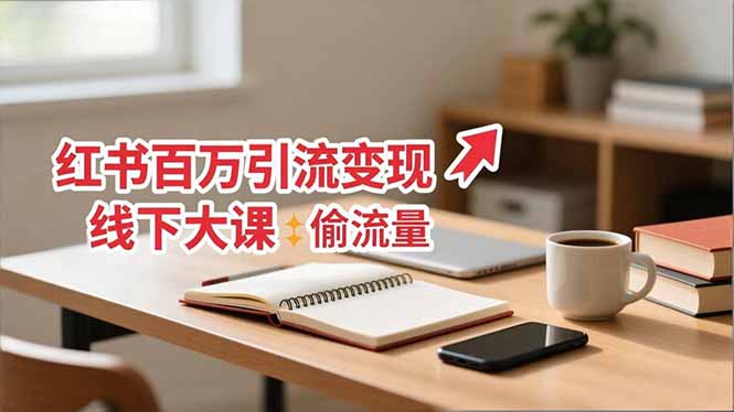 小红书百万引流变现-11月线下大课：分享从0到百万引流路径，手把手教偷流量、拿结果-鑫源云网创