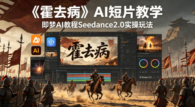 《霍去病》AI短片教学，即梦AI教程Seedance2.0实操玩法-鑫源云网创