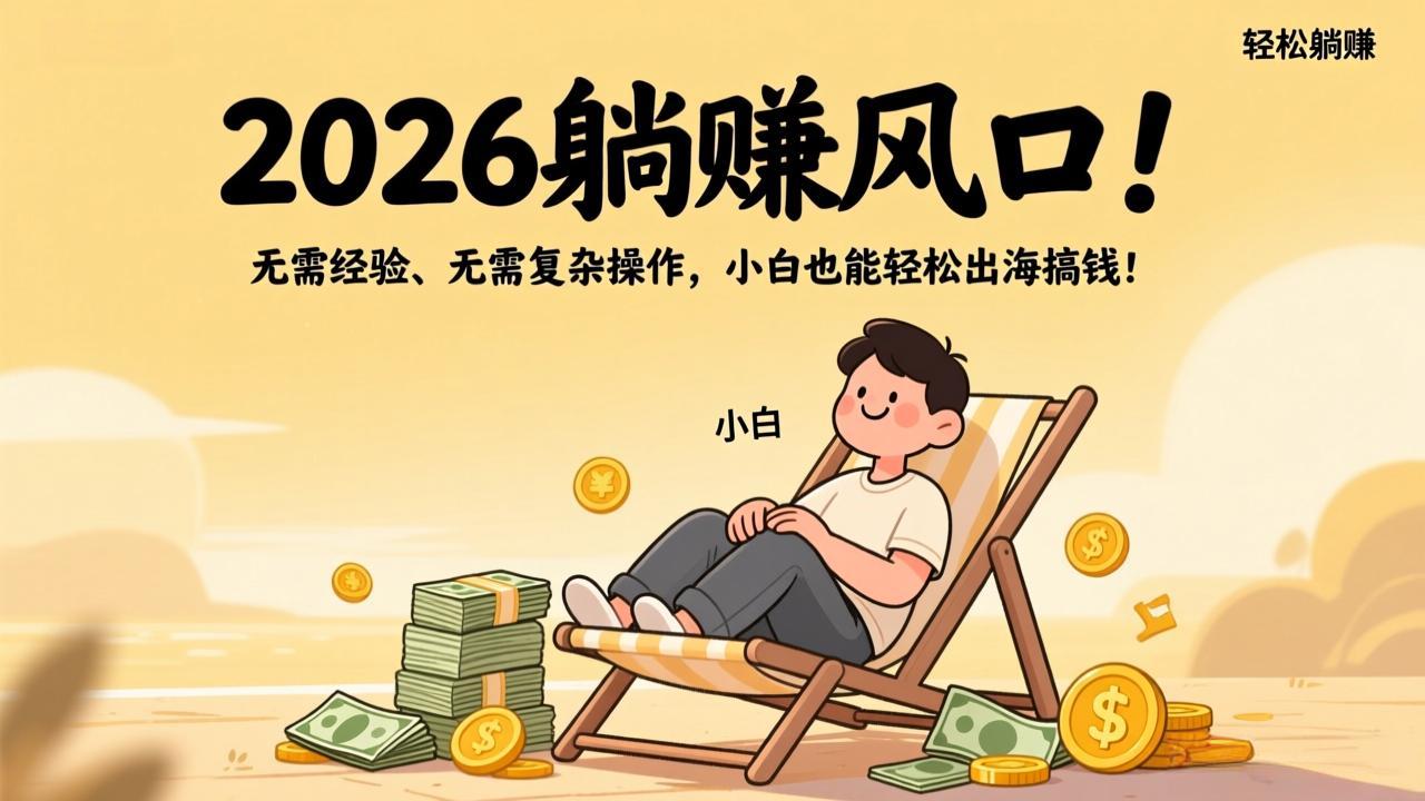 2026躺赚风口！无需经验、无需复杂操作，小白也能轻松出海搞钱！-鑫源云网创