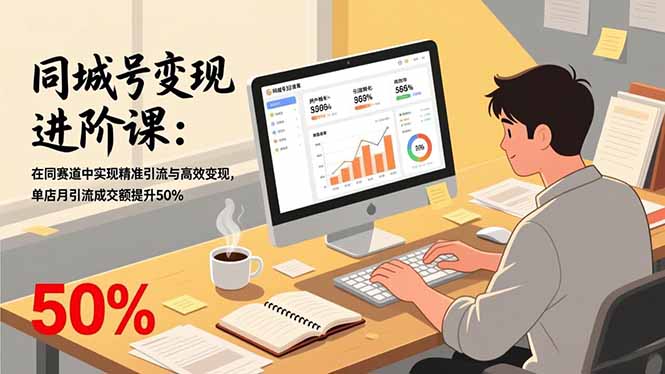 同城号变现进阶课：在同城赛道中实现精准引流与高效变现，单店月引流成交额提升50%-鑫源云网创