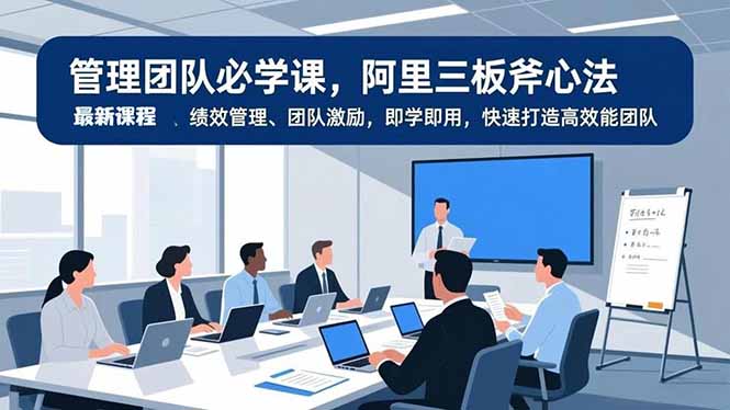 管理团队必学课，阿里三板斧心法、绩效管理、团队激励，即学即用，快速打造高效能团队-鑫源云网创