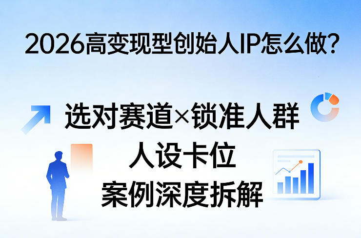 2026高变现型创始人IP怎么做？选对赛道×锁准人群×人设卡位×案例深度拆解-鑫源云网创