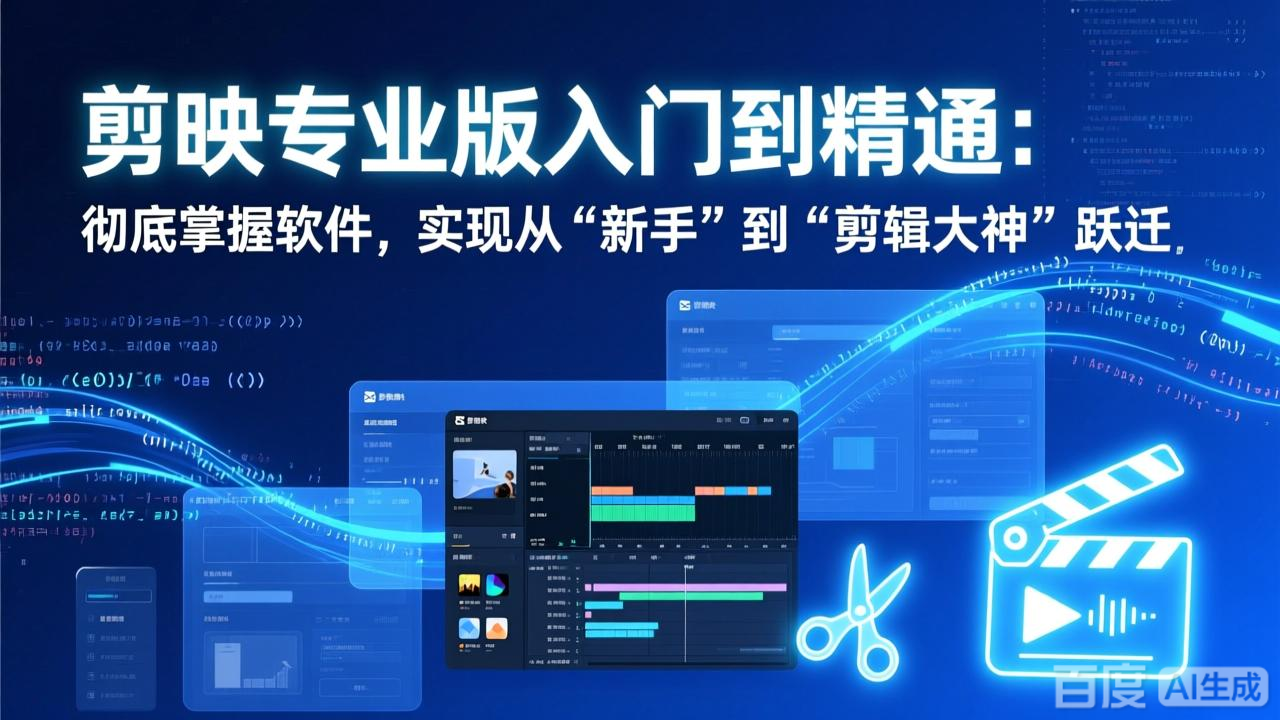 剪映专业版入门到精通：彻底掌握软件，实现从“新手”到“剪辑大神”跃迁-鑫源云网创