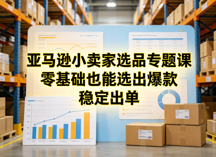 亚马逊小卖家选品专题课,零基础也能选出爆款,稳定出单-鑫源云网创