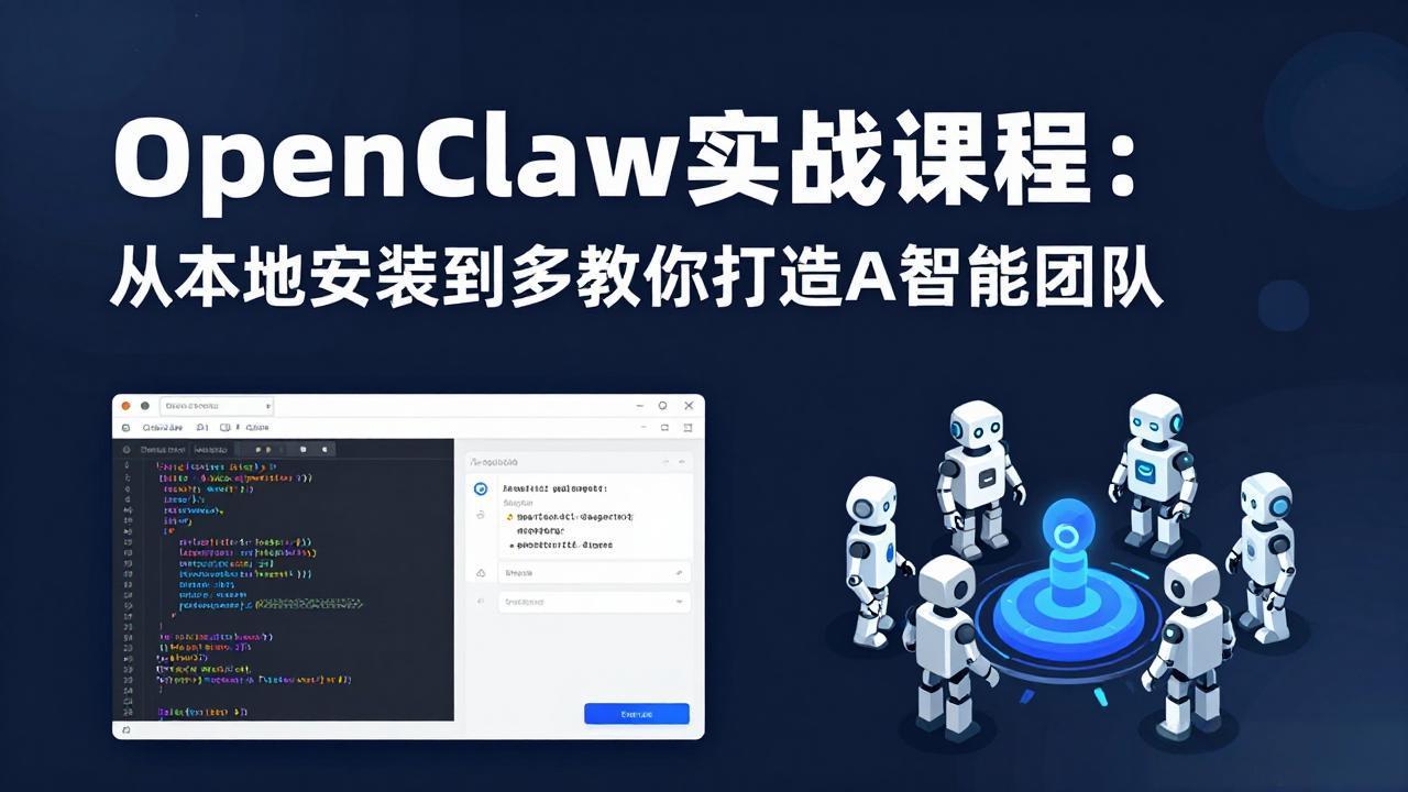 OpenClaw实战课程：从本地安装到多Agent协同，手把手教你打造AI智能团队-鑫源云网创