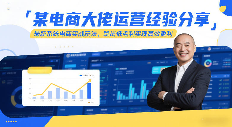 某电商大佬运营经验分享，最新系统电商实战玩法，跳出低毛利实现高效盈利-鑫源云网创