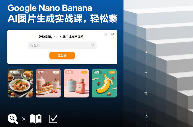 Google Nano Banana AI图片生成实战课，轻松掌握，小白也能生成商用图片-鑫源云网创
