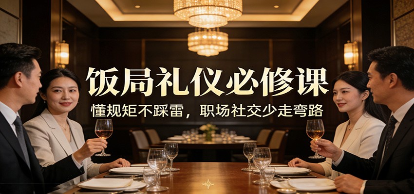公众号收费文章：《饭局礼仪必修课：懂规矩不踩雷，职场社交少走弯路》-鑫源云网创