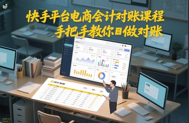 快手平台电商会计对账课程，手把手教你做对账-鑫源云网创