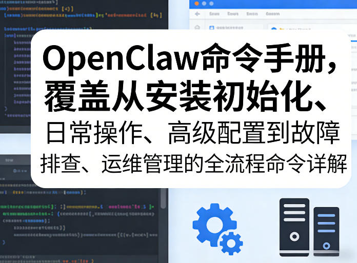 OpenClaw命令手册，覆盖从安装初始化、日常操作、高级配置到故障排查、运维管理的全流程命令详解-鑫源云网创