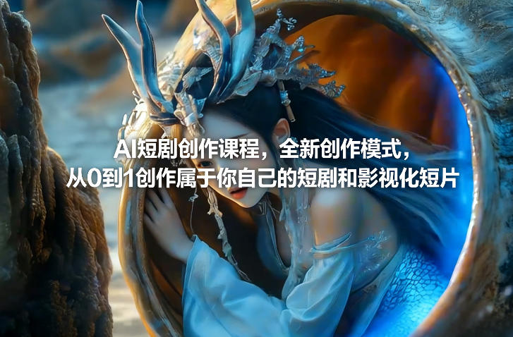 AI短剧创作课程，全新创作模式，从0到1创作属于你自己的短剧和影视化短片-鑫源云网创