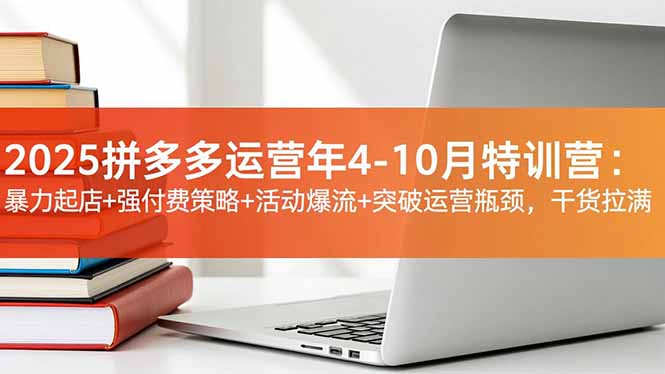 2025拼多多运营年4-10月特训营：暴力起店+强付费策略+活动爆流+突破运营瓶颈，干货拉满-鑫源云网创