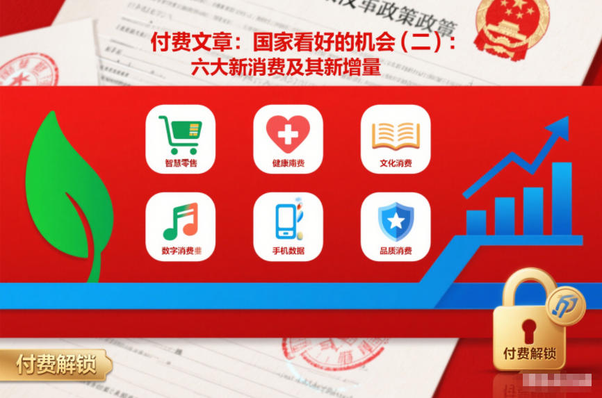 付费文章：国家看好的机会(二)：六大新消费及其新增量-鑫源云网创