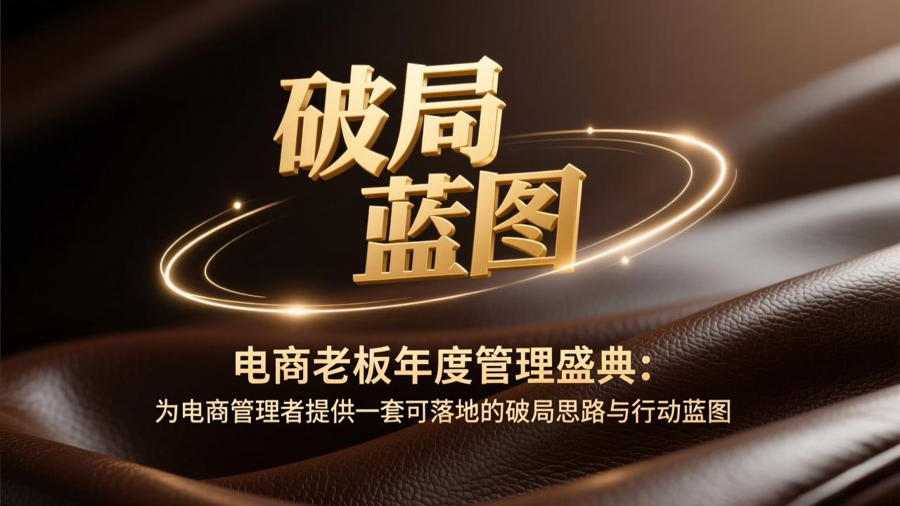 电商老板年度管理盛典:为电商管理者提供一套可落地的破局思路与行动蓝图-鑫源云网创