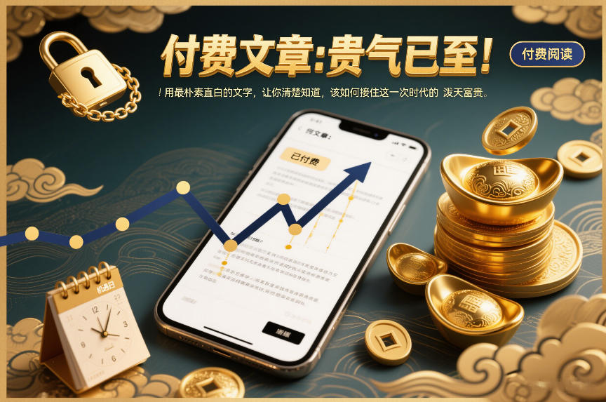 付费文章：贵气已至！用最朴素直白的文字，让你清楚知道，该如何接住这一次时代的泼天富贵-鑫源云网创