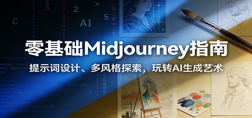 零基础Midjourney指南：提示词设计、多风格探索，玩转AI生成艺术-鑫源云网创