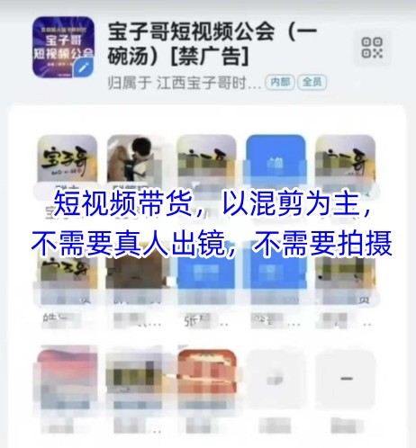 宝子哥头部团队短视频带货，以混剪为主，不需要真人出镜，不需要拍摄【更新26年1月】-鑫源云网创