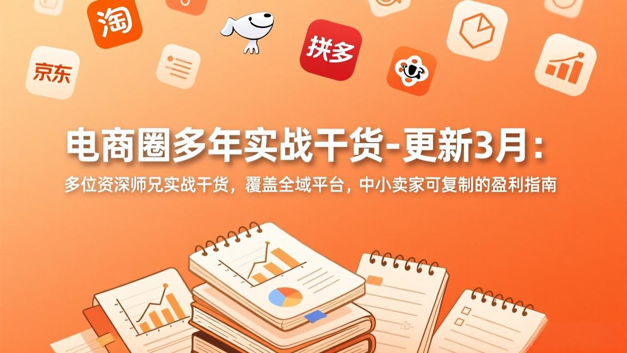 电商圈多年实战干货-更新3月：多位资深师兄实战干货，覆盖全域平台，中小卖家可复制的盈利指南-鑫源云网创