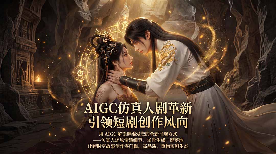 AIGC 仿真人短剧创作革新，解锁仙侠爱恋全新呈现，一键出高质场景，零门槛打造爆款剧集-鑫源云网创
