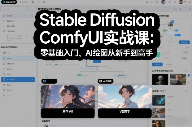 Stable Diffusion ComfyUI实战课：零基础入门，AI绘图从新手到高手-鑫源云网创