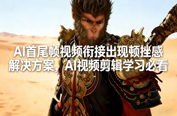 AI首尾帧视频衔接出现顿挫感解决方案，AI视频剪辑学习必看-鑫源云网创