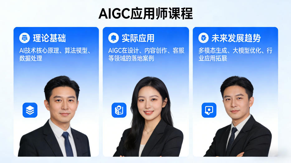 AIGC应用师课程，覆盖了AI技术的理论基础、实际应用、以及未来发展趋势-鑫源云网创