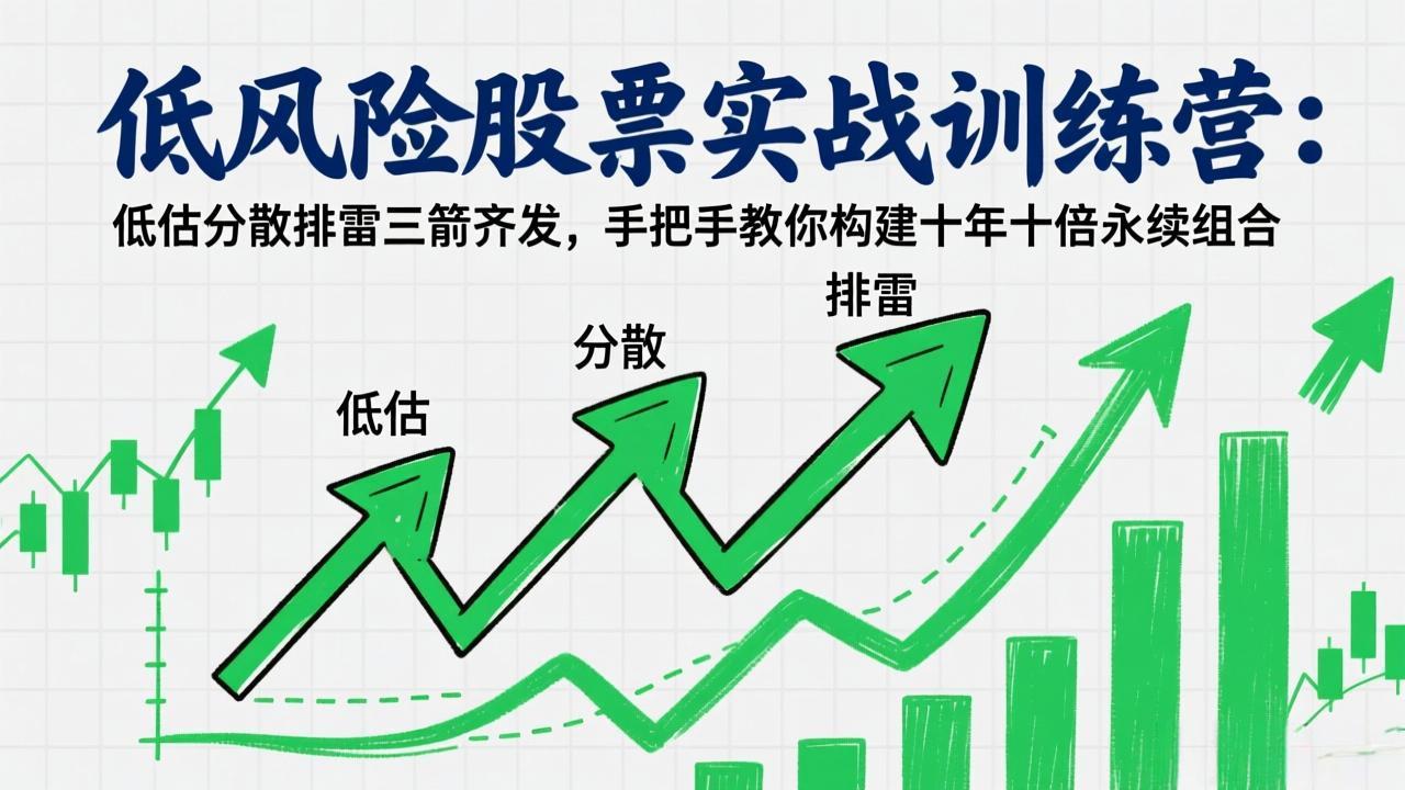 低风险股票实战训练营：低估分散排雷三箭齐发，手把手教你构建十年十倍永续组合-鑫源云网创