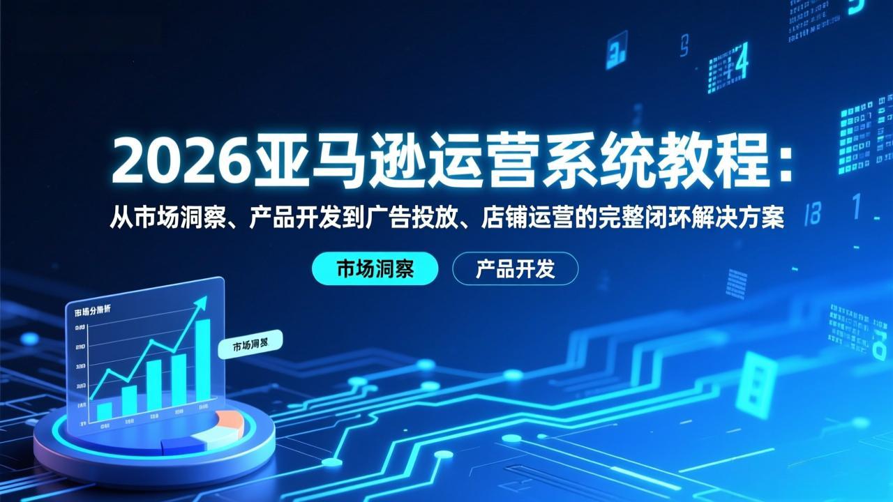 2026亚马逊运营系统教程：从市场洞察、产品开发到广告投放、店铺运营的完整闭环解决方案-鑫源云网创
