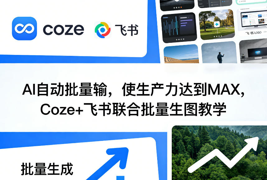 AI自动批量输，使生产力达到MAX，Coze+飞书联合批量生图教学-鑫源云网创