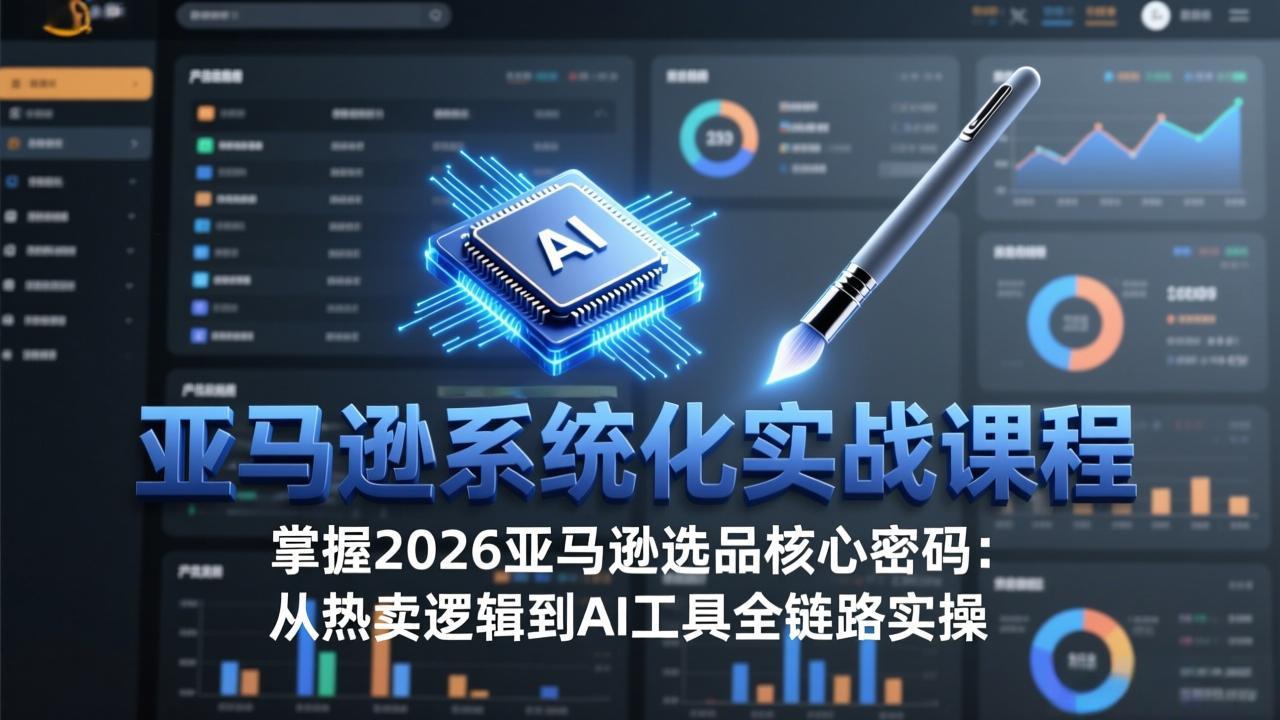 亚马逊系统化实战课-更新3月：2026最新选品方法论，从热卖原因分析到AI作图，提升选品成功率-鑫源云网创