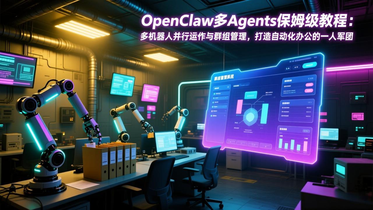 OpenClaw多Agents保姆级教程：多机器人并行运作与群组管理，打造自动化办公的一人军团-鑫源云网创