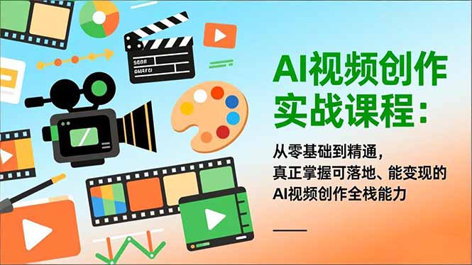 AI视频创作实战课程：从零基础到精通，真正掌握可落地、能变现的AI视频创作全栈能力-鑫源云网创