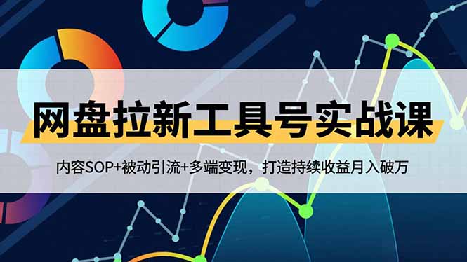 网盘拉新工具号实战课，内容SOP+被动引流+多端变现，打造持续收益月入破万-鑫源云网创