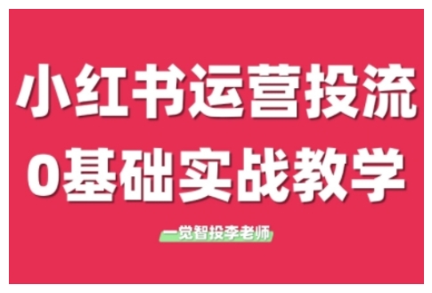 小红书运营投流，小红书广告投放从0到1的实战课，学完即可开始投放(更新26年)-鑫源云网创