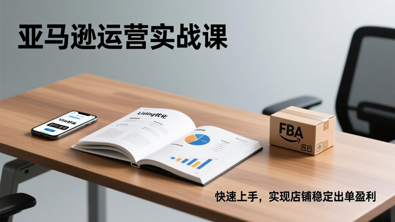 亚马逊运营实战课，Listing优化、Vine秒杀、FBA发货，快速上手，实现店铺稳定出单盈利-鑫源云网创