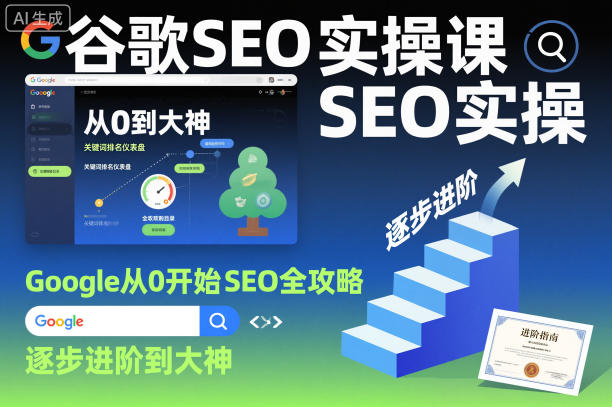 谷歌SEO实操课，Google从0开始SEO全攻略，逐步进阶到大神(更新26年)-鑫源云网创