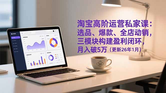 淘宝高阶运营私家课：选品、爆款、全店动销，三模块构建盈利闭环，月入破5万(更新26年1月-鑫源云网创