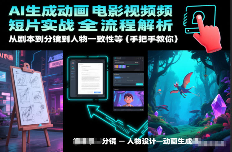 AI生成动画电影视频短片实战全流程解析，从剧本到分镜到人物一致性等手把手教你-鑫源云网创
