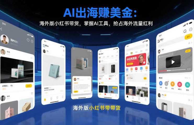 AI出海賺美金：海外版小红书带货，掌握AI工具，抢占海外流量红利(更新2026)-鑫源云网创