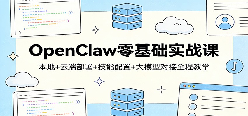 OpenClaw零基础实战课：本地+云端部署+技能配置+大模型对接全程教学-鑫源云网创