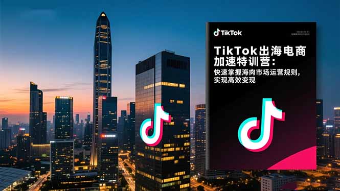 TikTok出海电商加速特训营-更新：快速掌握海外市场运营规则，实现高效变现-鑫源云网创