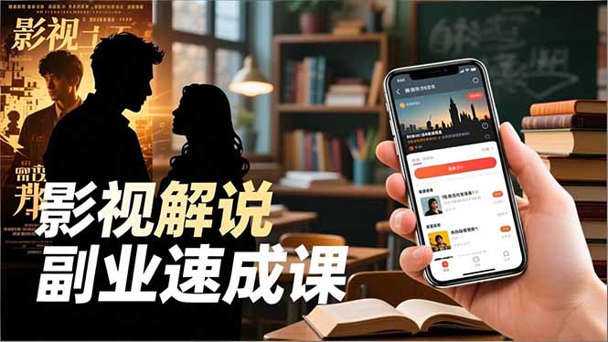 Tk影视解说副业速成课，软件安装、全流程实操、爆款预设，新手两周变现-鑫源云网创