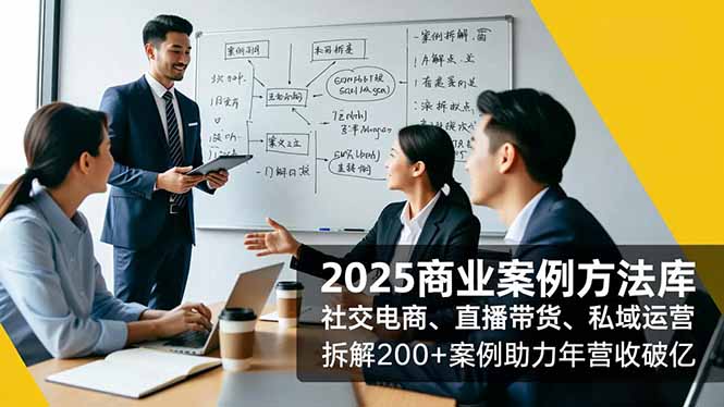 2025商业案例方法库，社交电商、直播带货、私域运营，拆解200+案例助力年营收破亿-鑫源云网创