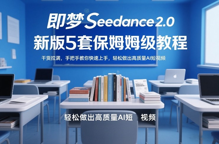 即梦Seedance2.0新版5套保姆级教程，干货拉满，手把手教你快速上手，轻松做出高质量AI短视频-鑫源云网创