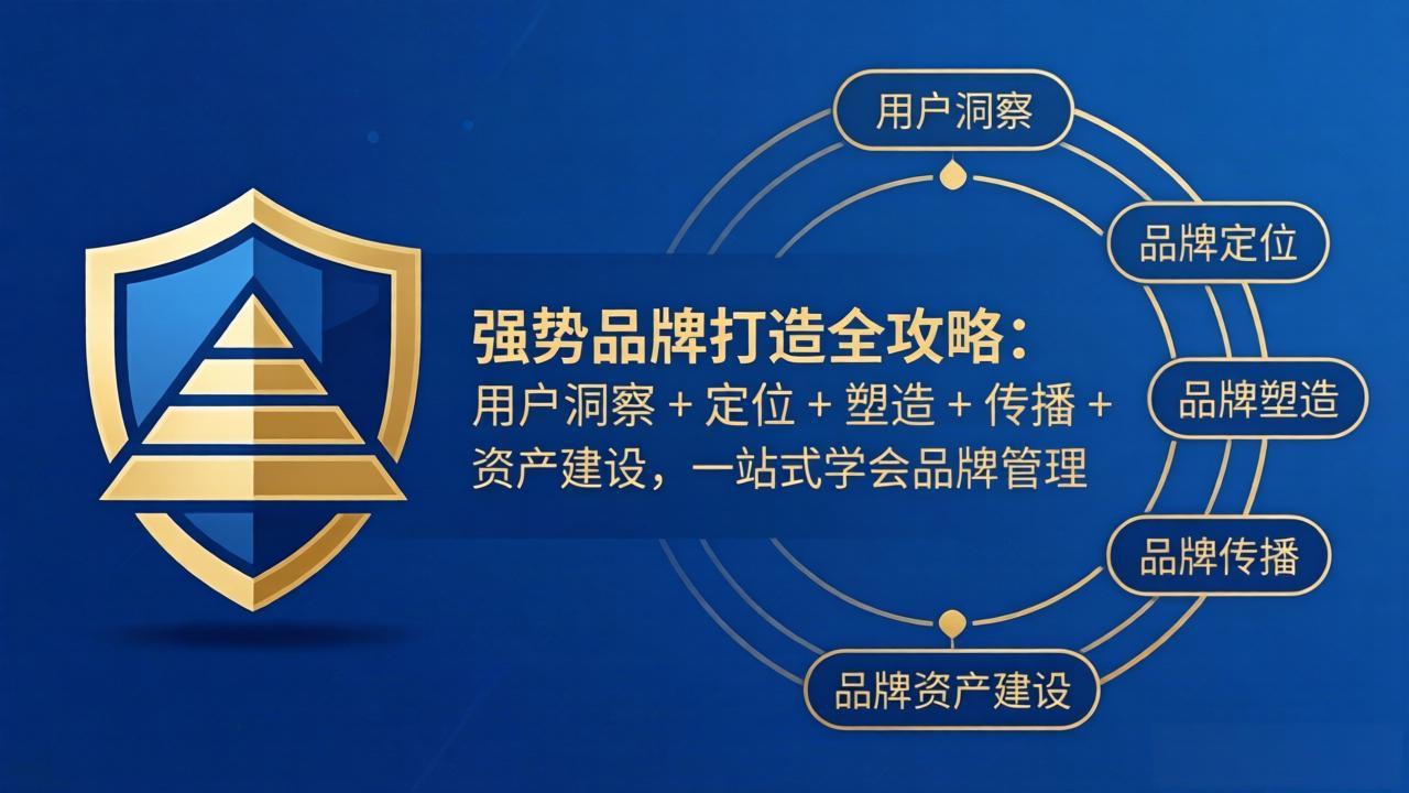 强势品牌打造全攻略：用户洞察 + 定位 + 塑造 + 传播 + 资产建设，一站式学会品牌管理-鑫源云网创