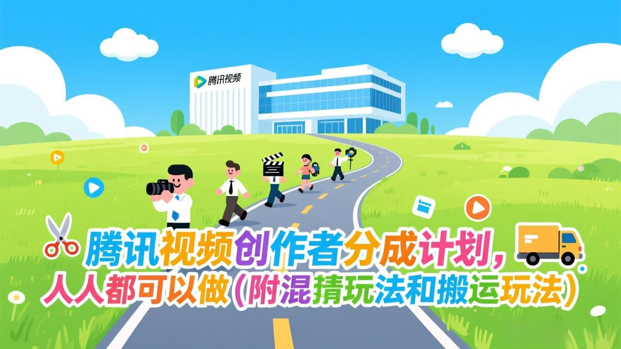 腾讯视频创作者分成计划，人人都可以做(附混剪玩法和搬运玩法-鑫源云网创