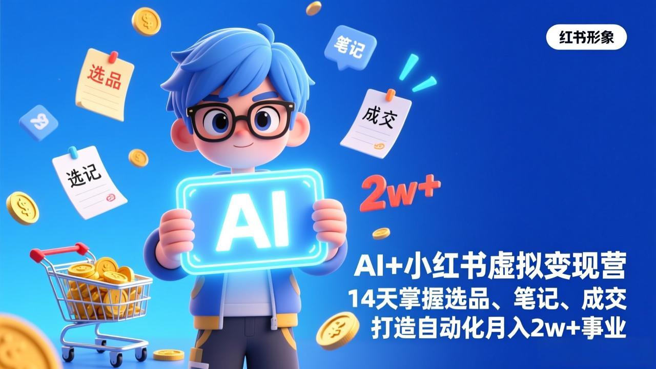 AI+小红书虚拟变现营(完结-鑫源云网创